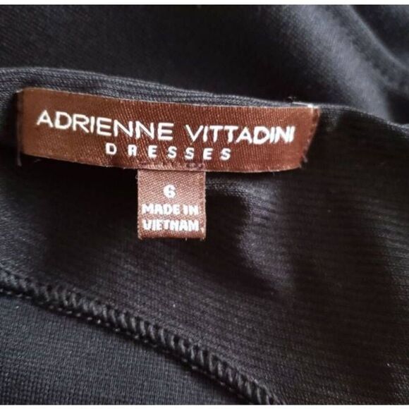 ADRIENNE VITTADINI BLACK BODYCON ZIPPER DRESS SZ.6 EUC. - Picture 6 of 8